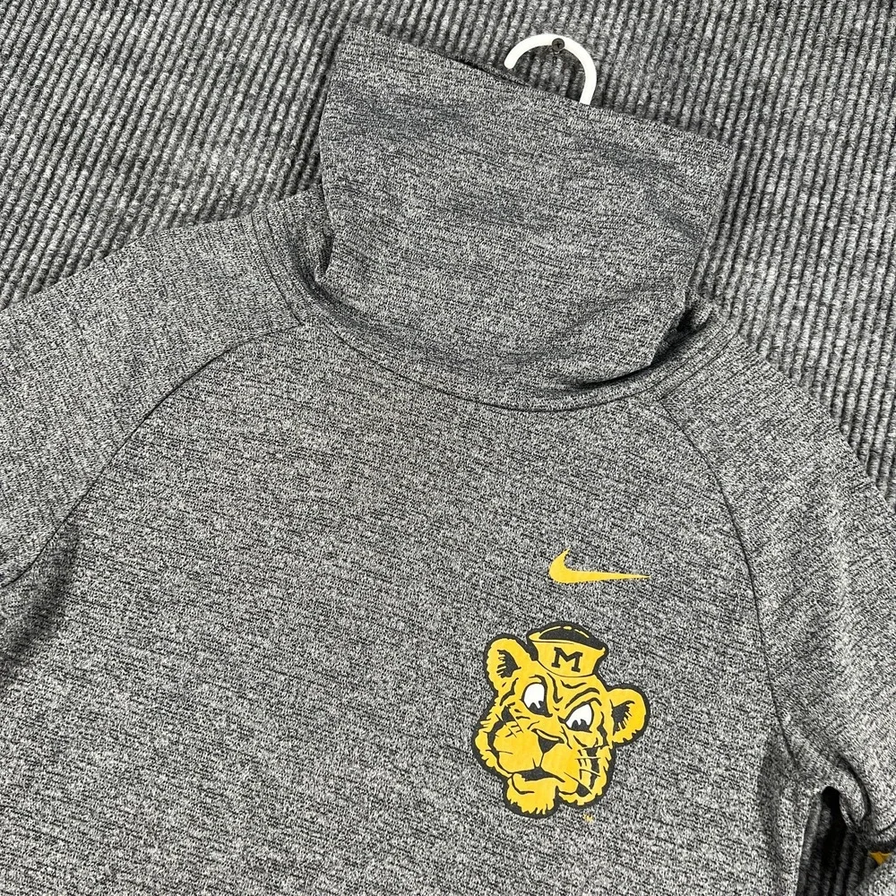 Missouri Tigers Mizzou Pullover Womens XS Extra Small Gray Long Sleeve Nike